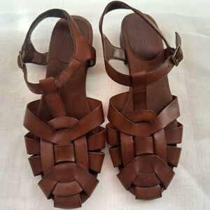 Mootsies Tootsies Brown Strappy Sandals soez 6 1/2 #5